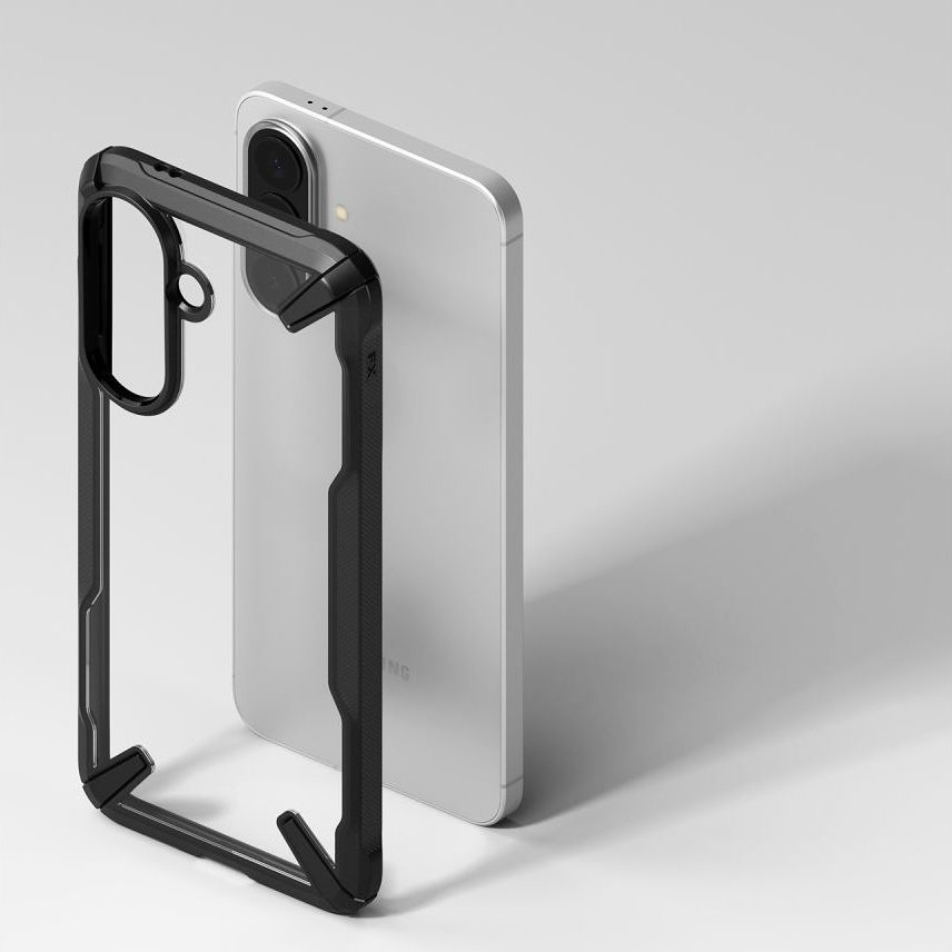 Etui Ringke Fusion X do Galaxy A57 5G, przezroczyste z czarną ramką