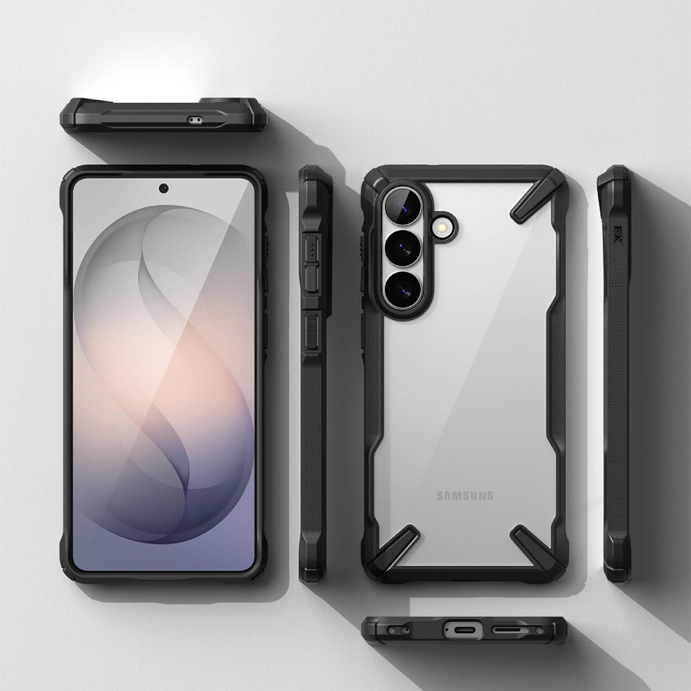 Etui Ringke Fusion X do Galaxy S26, przezroczyste z czarną ramką