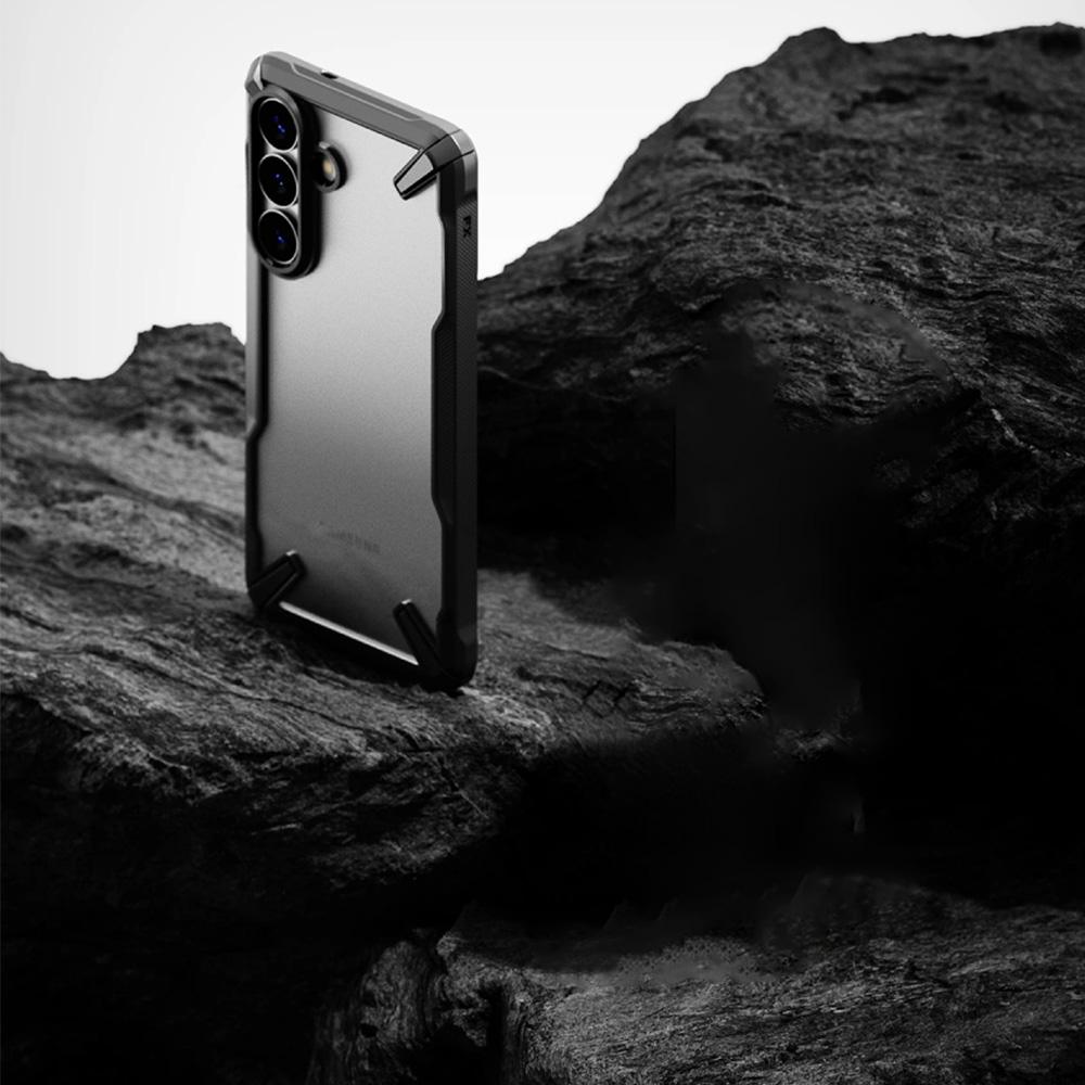 Etui Ringke Fusion X do Galaxy S26 Plus, przezroczyste z czarną ramką