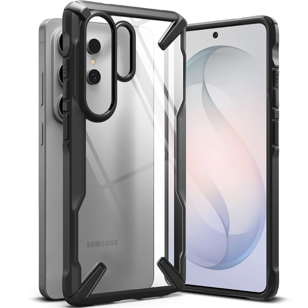 Etui Ringke Fusion X do Galaxy S26 Ultra, przezroczyste z czarną ramką