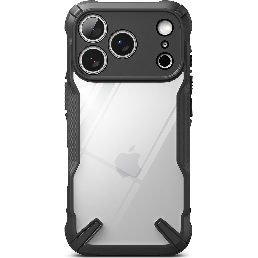 Etui Ringke Fusion X do iPhone 17 Pro Max, przezroczyste z czarną ramką