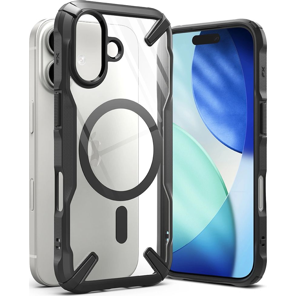 Etui Ringke Fusion X Magnetic do iPhone 17, czarno-przezroczyste