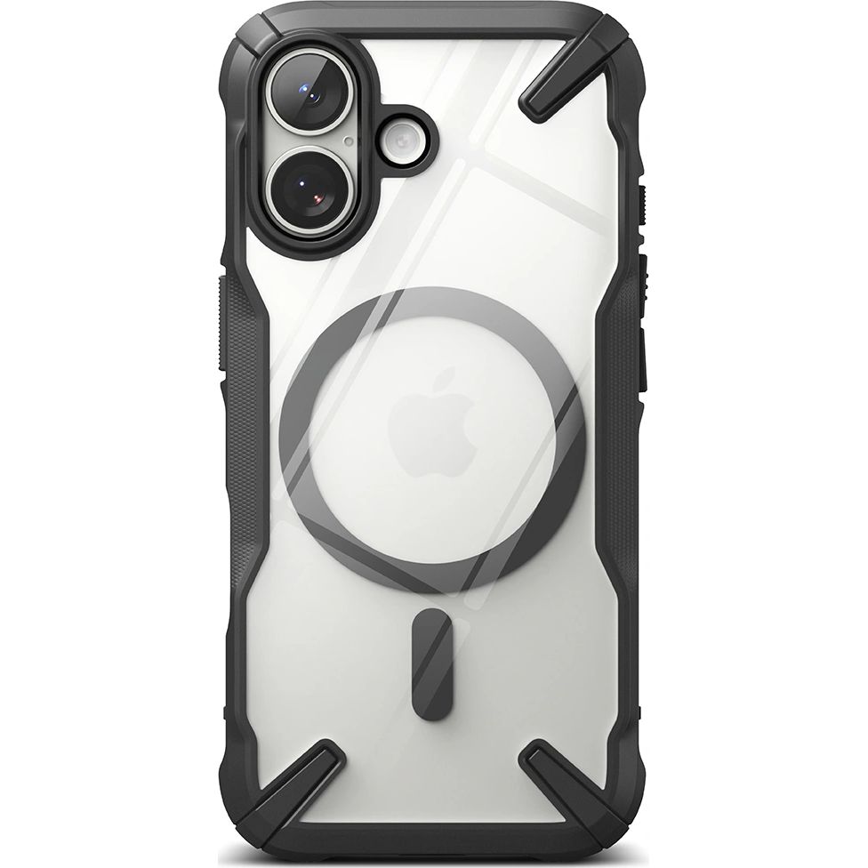 Etui Ringke Fusion X Magnetic do iPhone 17, czarno-przezroczyste