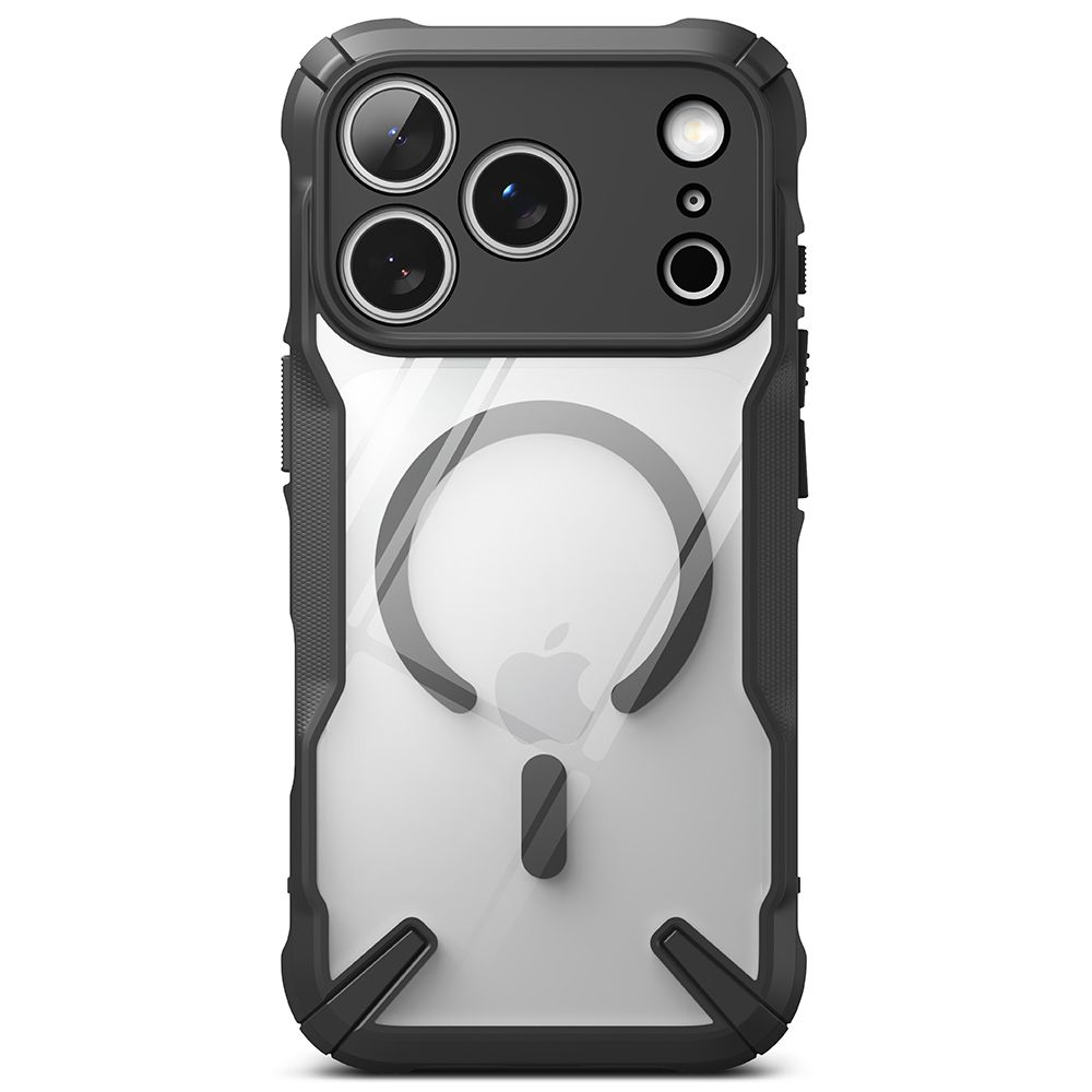 Etui Ringke Fusion X Magnetic do iPhone 17 Pro Max, czarno-przezroczyste