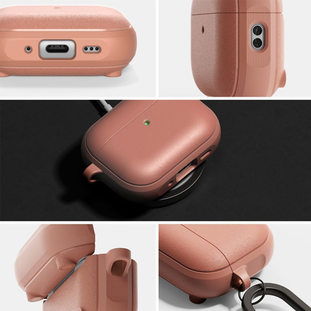 Etui Ringke Onyx Magnetic do MagSafe do AirPods Pro 3, brudnoróżowe