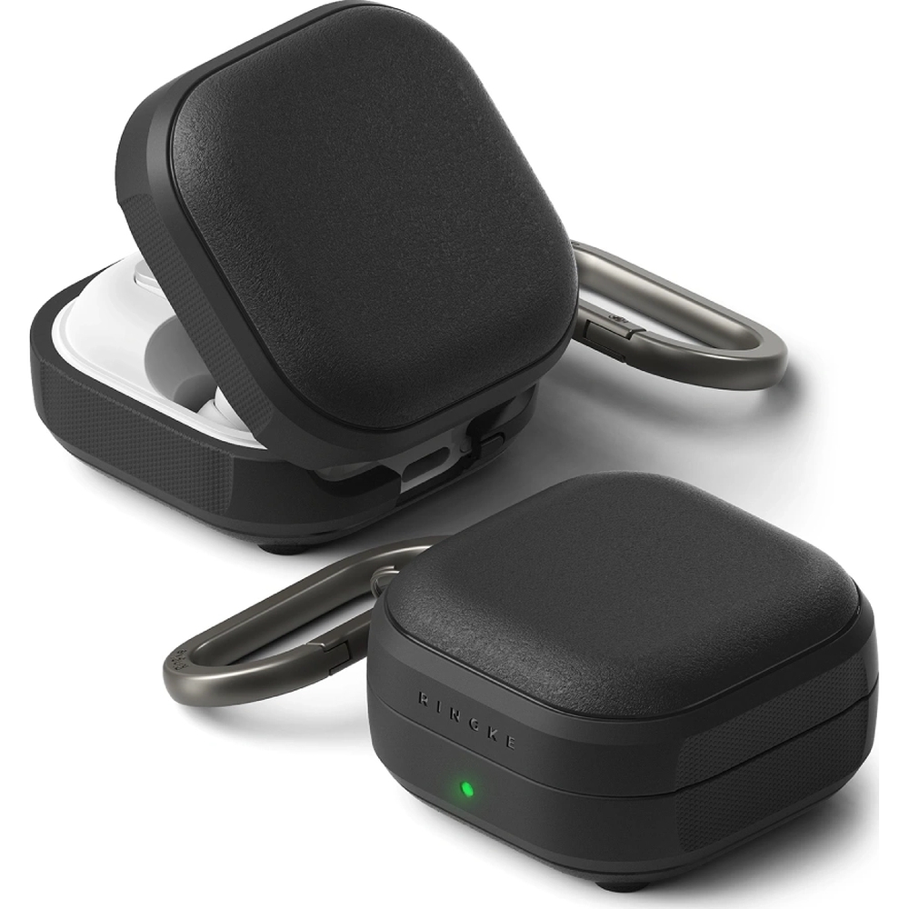 Etui ochronne na słuchawki marki Rearth Ringke z serii Onyx Magnetic do MagSafe dla Galaxy Buds 4 / 4 Pro, czarne