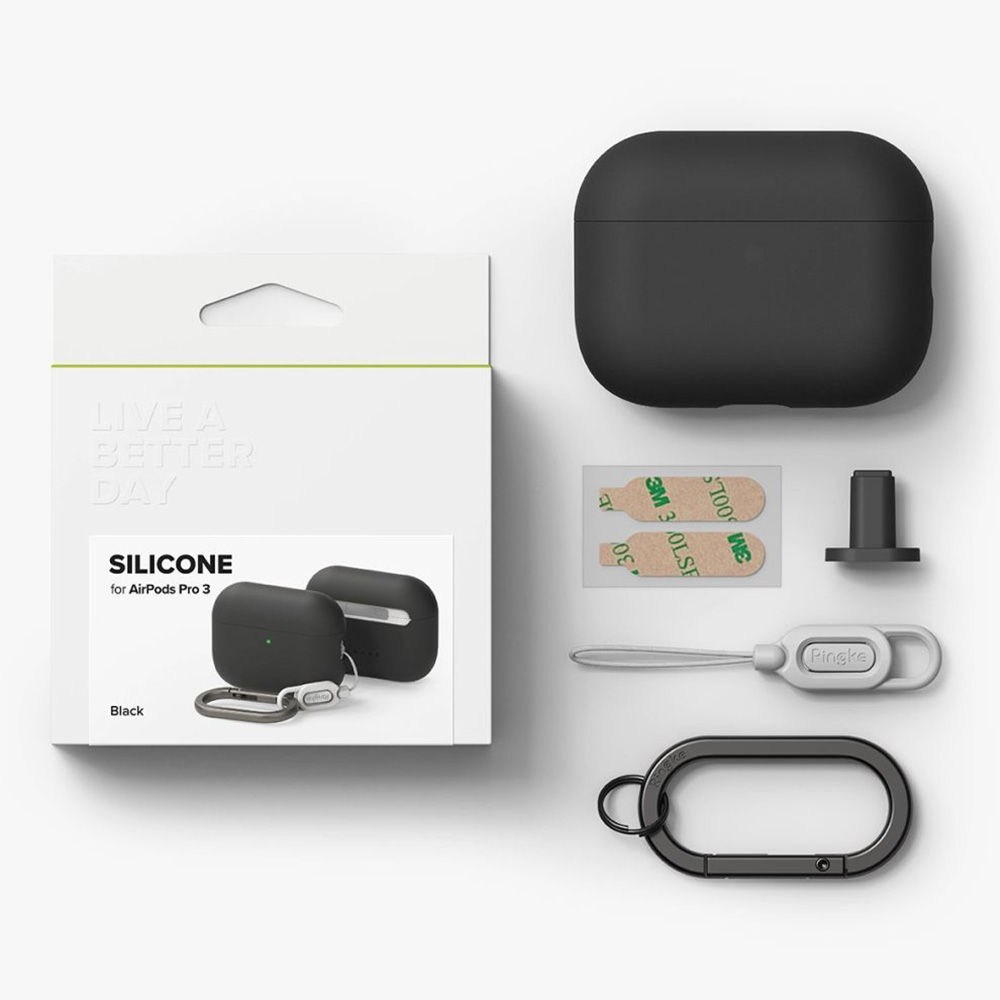 Etui Ringke Silicone do Apple AirPods Pro 3, czarne