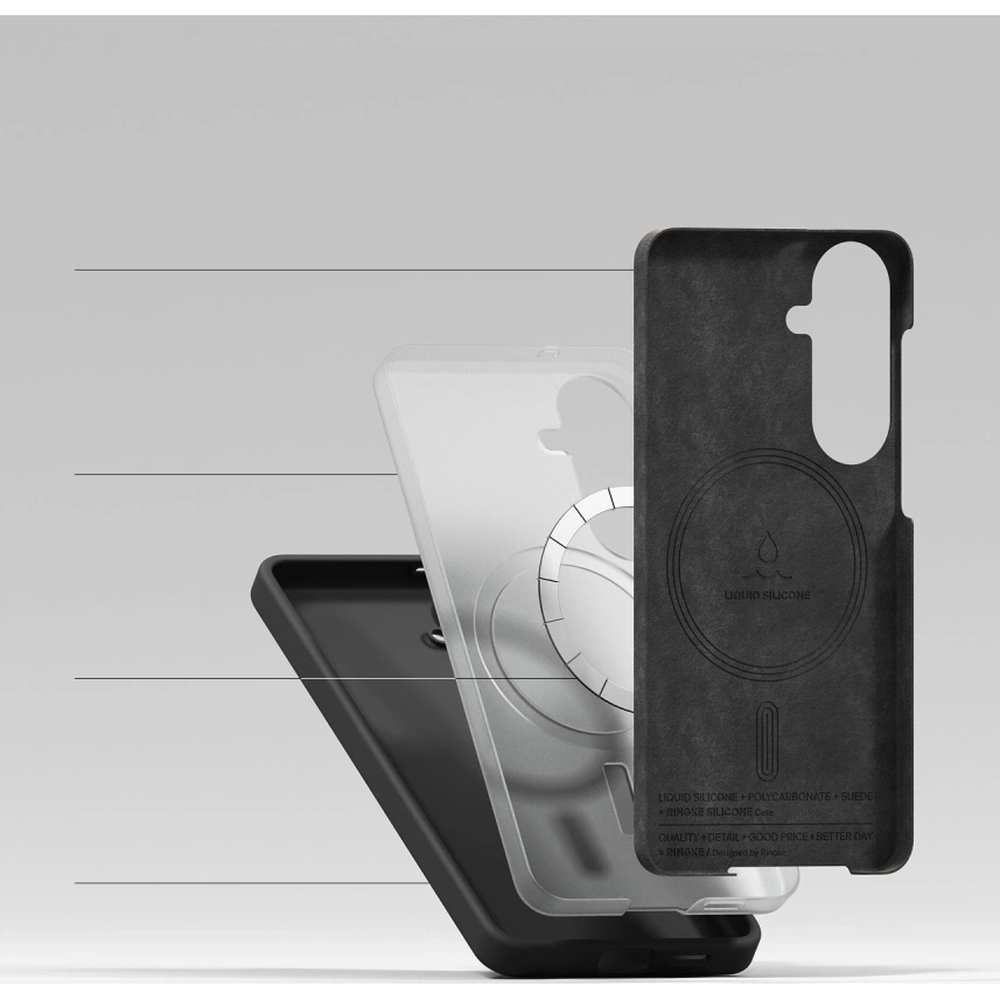 Etui Ringke Silicone Magnetic do Galaxy S26, czarne
