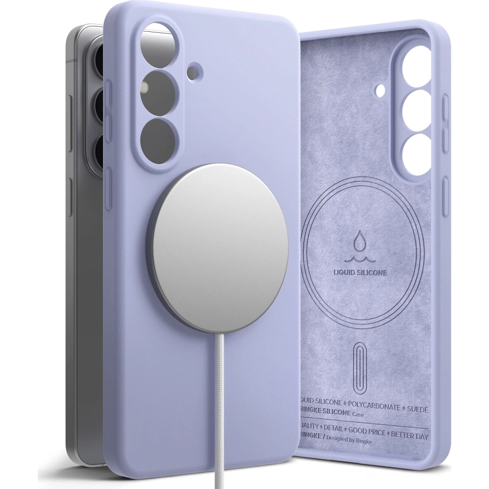 Etui Ringke Silicone Magnetic do Galaxy S26, fioletowe