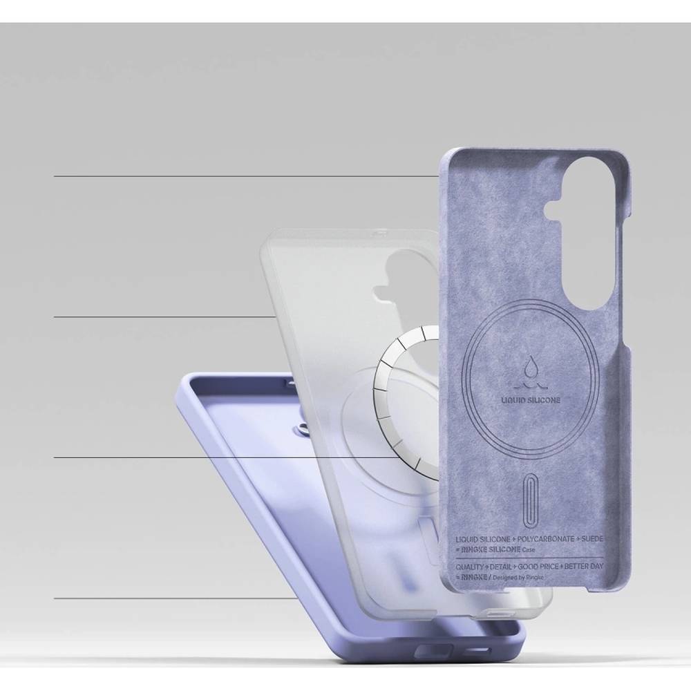 Etui Ringke Silicone Magnetic do Galaxy S26, fioletowe