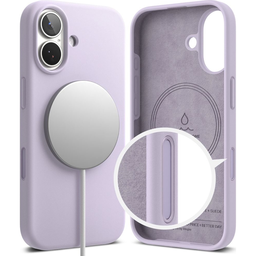 Etui Ringke Silicone Magnetic do iPhone 17, fioletowe