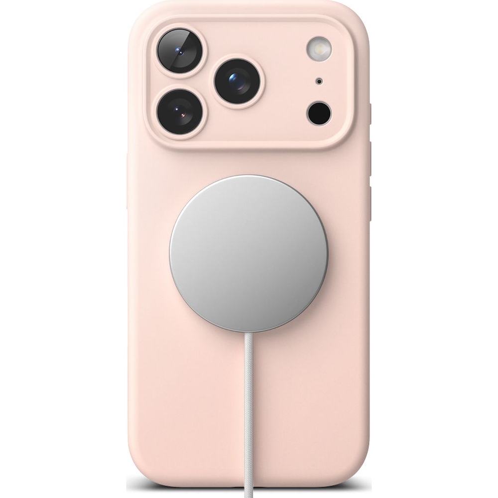 Etui Ringke Silicone Magnetic do iPhone 17 Pro, piaskowe