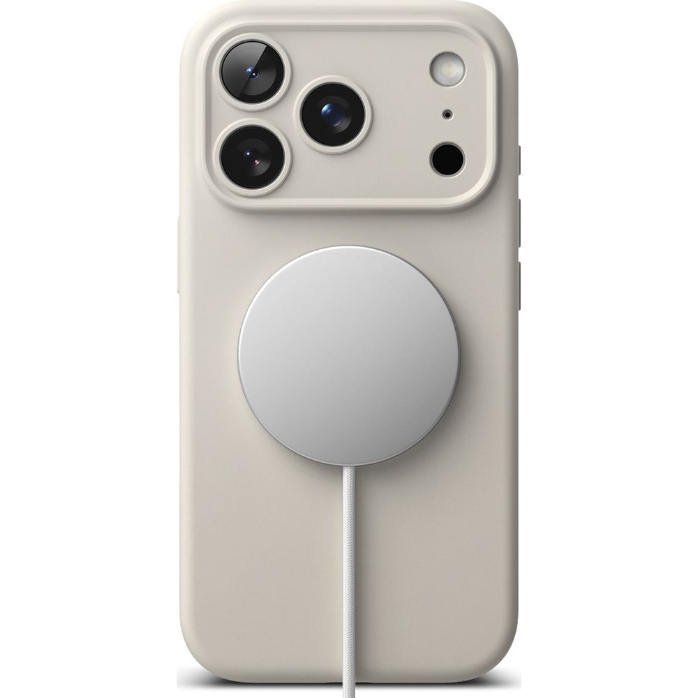 Etui Ringke Silicone Magnetic do iPhone 17 Pro, beżowe