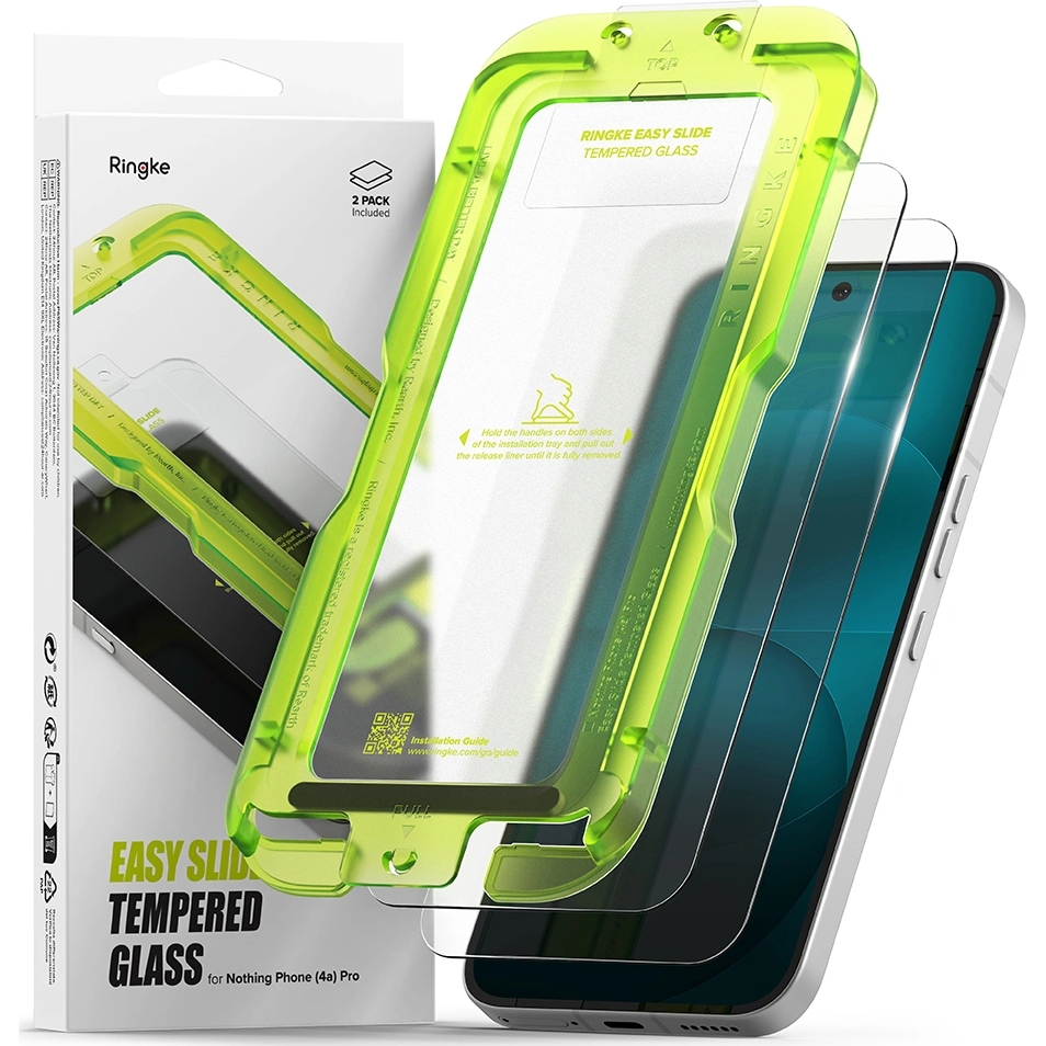 Szkło hartowane na ekran Ringke Easy Slide 2-Pack dla Nothing Phone 4A Pro, 2 sztuki