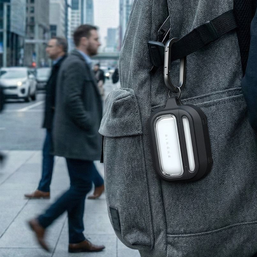 Etui Ringke UX Magnetic do AirPods Pro 3, do MagSafe, czarno-przezroczyste