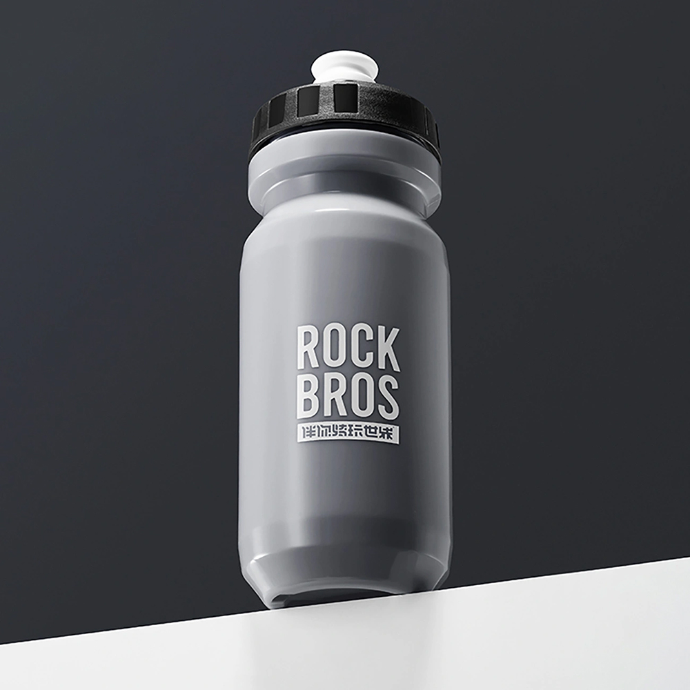 Rockbros Bidon 600 ml, higieniczna butelka sportowa na trening, szary