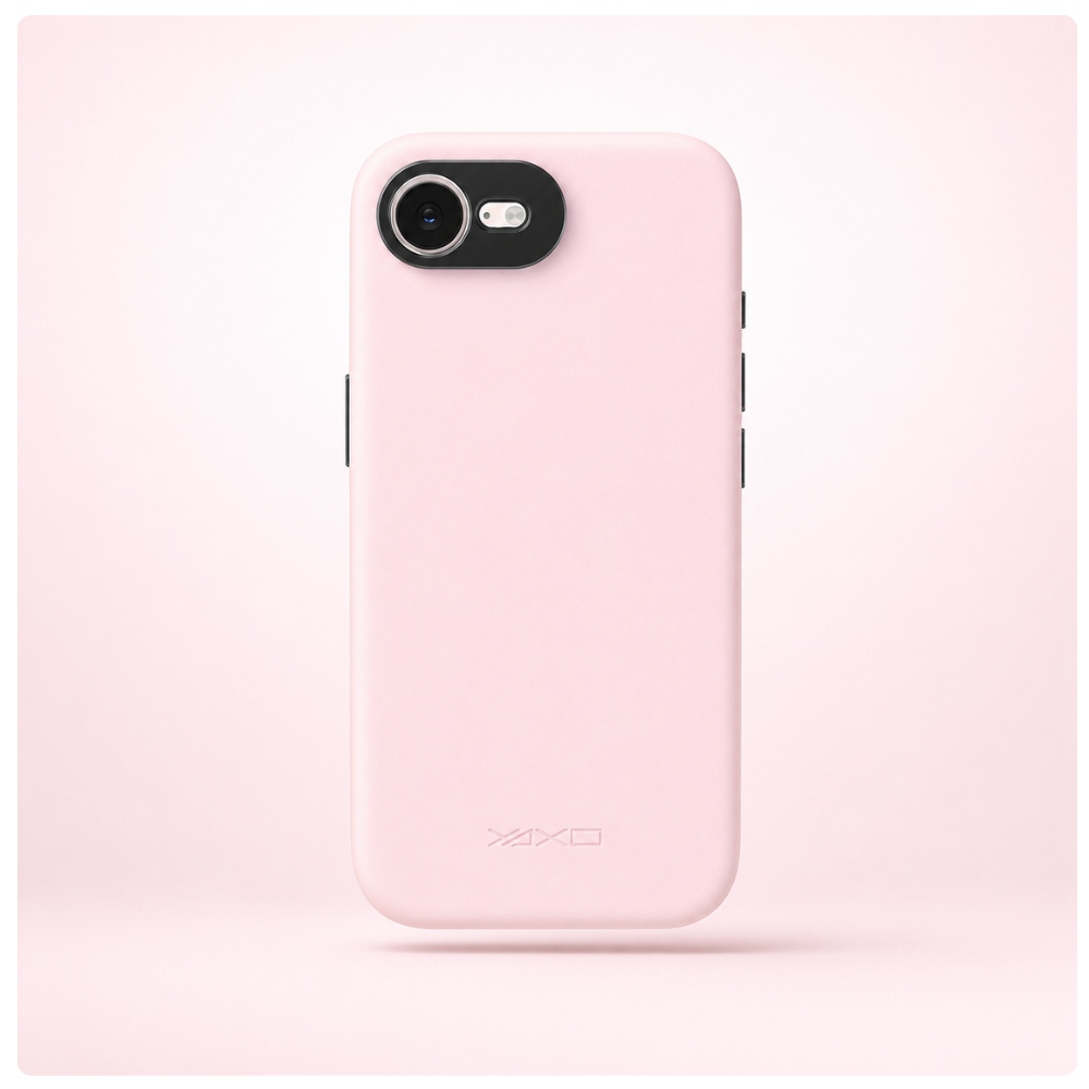 Różowe etui premium YAXO Leather Gear Slim Case MagSafe do Apple iPhone 17e