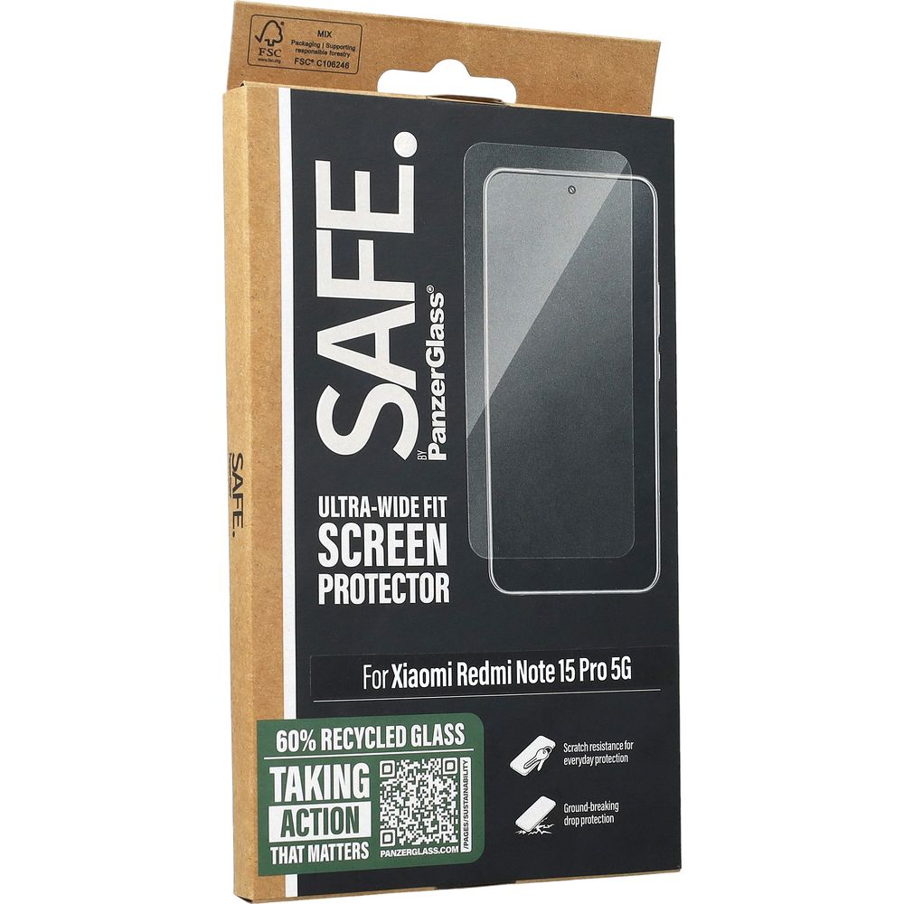 Szkło hartowane SAFE by PanzerGlass Ultra-Wide Fit do Xiaomi Redmi Note 15 Pro 5G