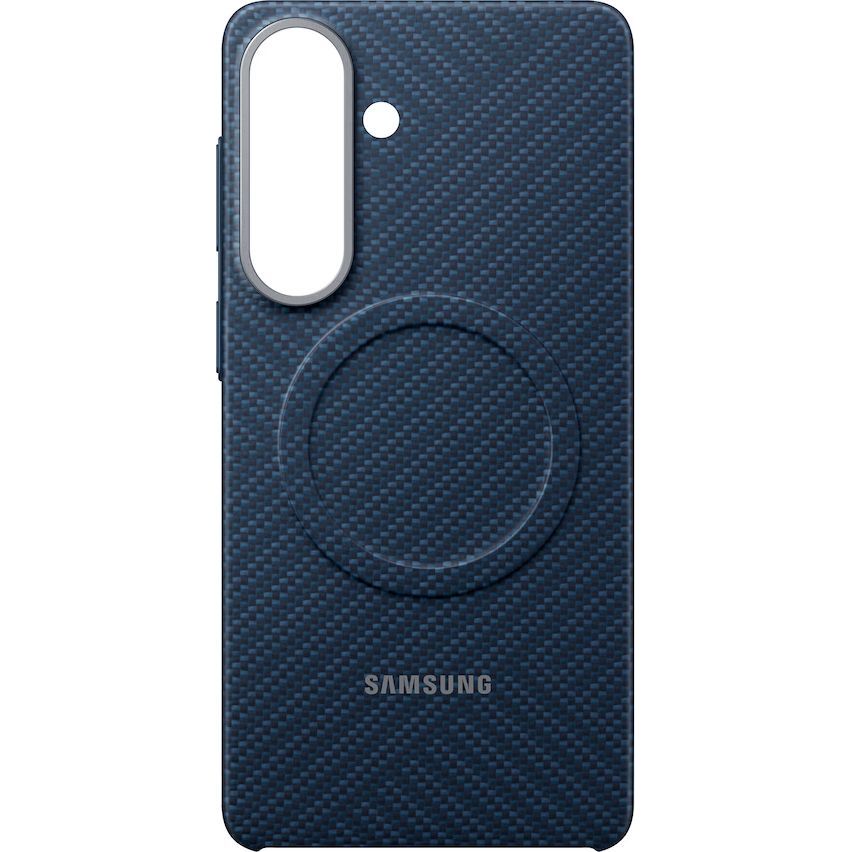 Samsung Carbon Magnet Case, minimalistyczny design pełna funkcjonalność MagSafe ochrona, granatowe z włóknem węglowym