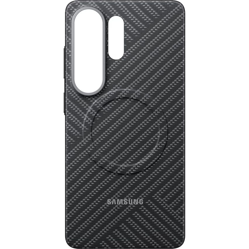 Samsung Carbon Magnet Case, minimalistyczny design pełna funkcjonalność MagSafe ochrona, szare z włóknem węglowym