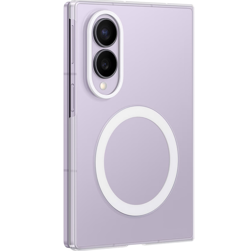 Etui + 2x folia antyrefleksyjna na przedni ekran Samsung Clear Magnet Case do MagSafe do Galaxy Z Fold8, przezroczysto-białe
