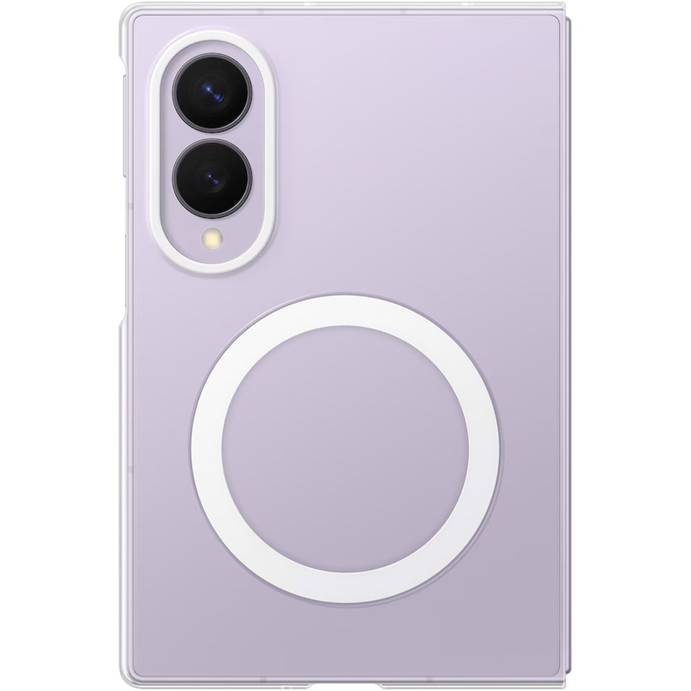 Etui + 2x folia antyrefleksyjna na przedni ekran Samsung Clear Magnet Case do MagSafe do Galaxy Z Fold8, przezroczysto-białe