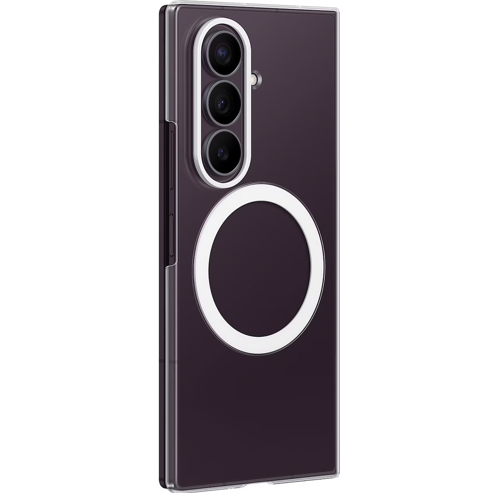 Etui + 2x folia antyrefleksyjna Samsung Clear Magnet Case do Galaxy Z Fold8 Ultra, przezroczysto-białe