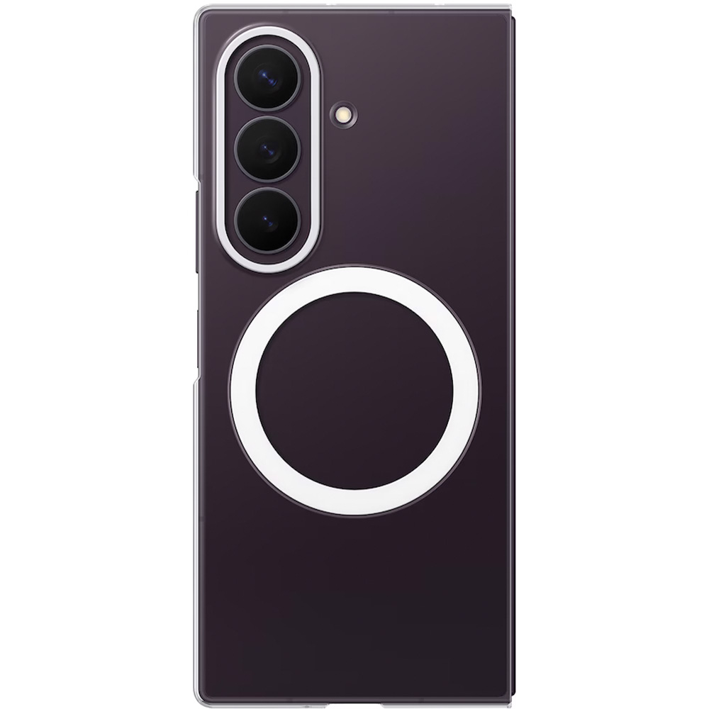 Etui + 2x folia antyrefleksyjna Samsung Clear Magnet Case do Galaxy Z Fold8 Ultra, przezroczysto-białe