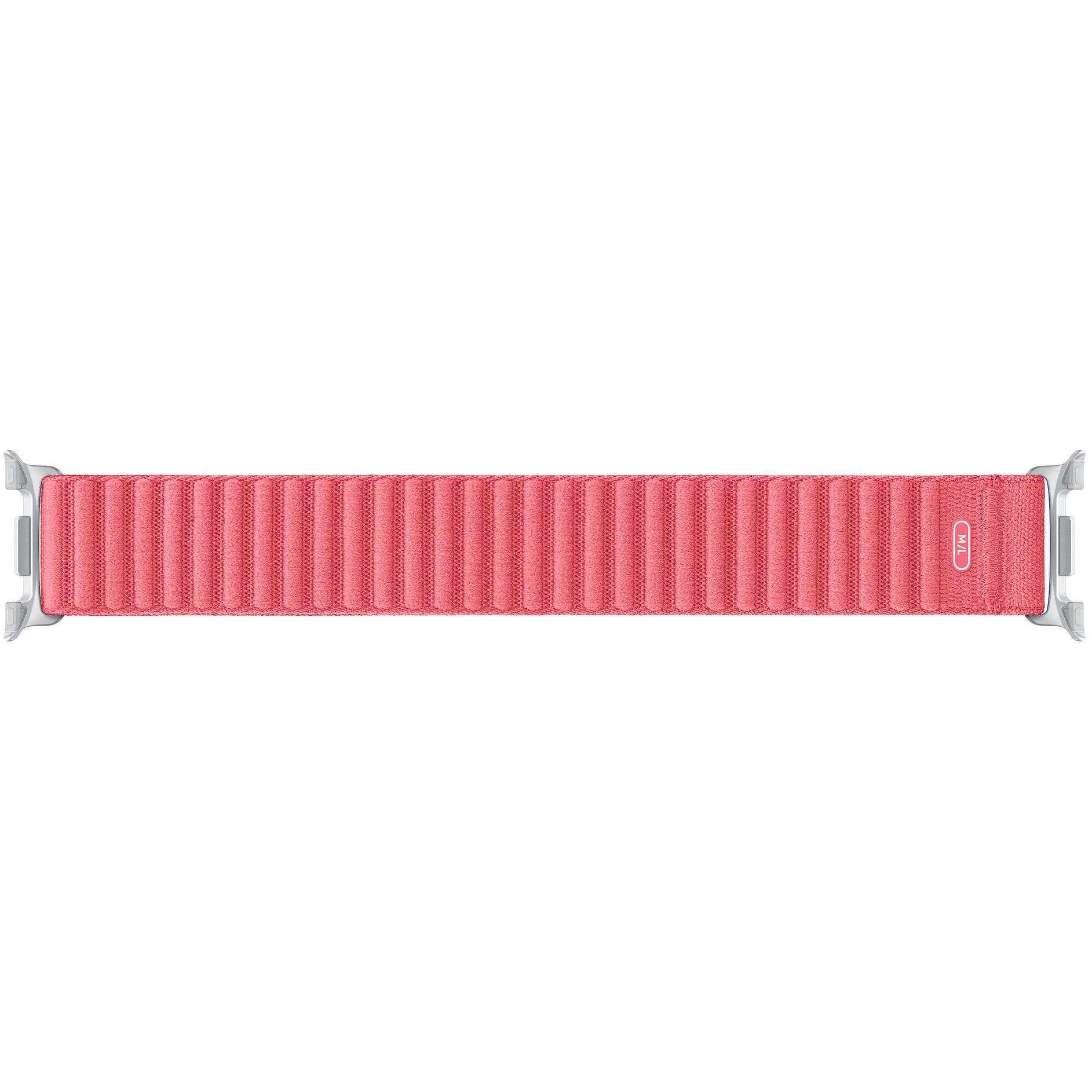 Oryginalny pasek marki Samsung z serii Fabric Band do Samsung Galaxy Watch 8 / 8 Classic, czerwony. Stylowa opaska M/L na smartwatcha świetnie ozdobi Twój nadgarstek.
