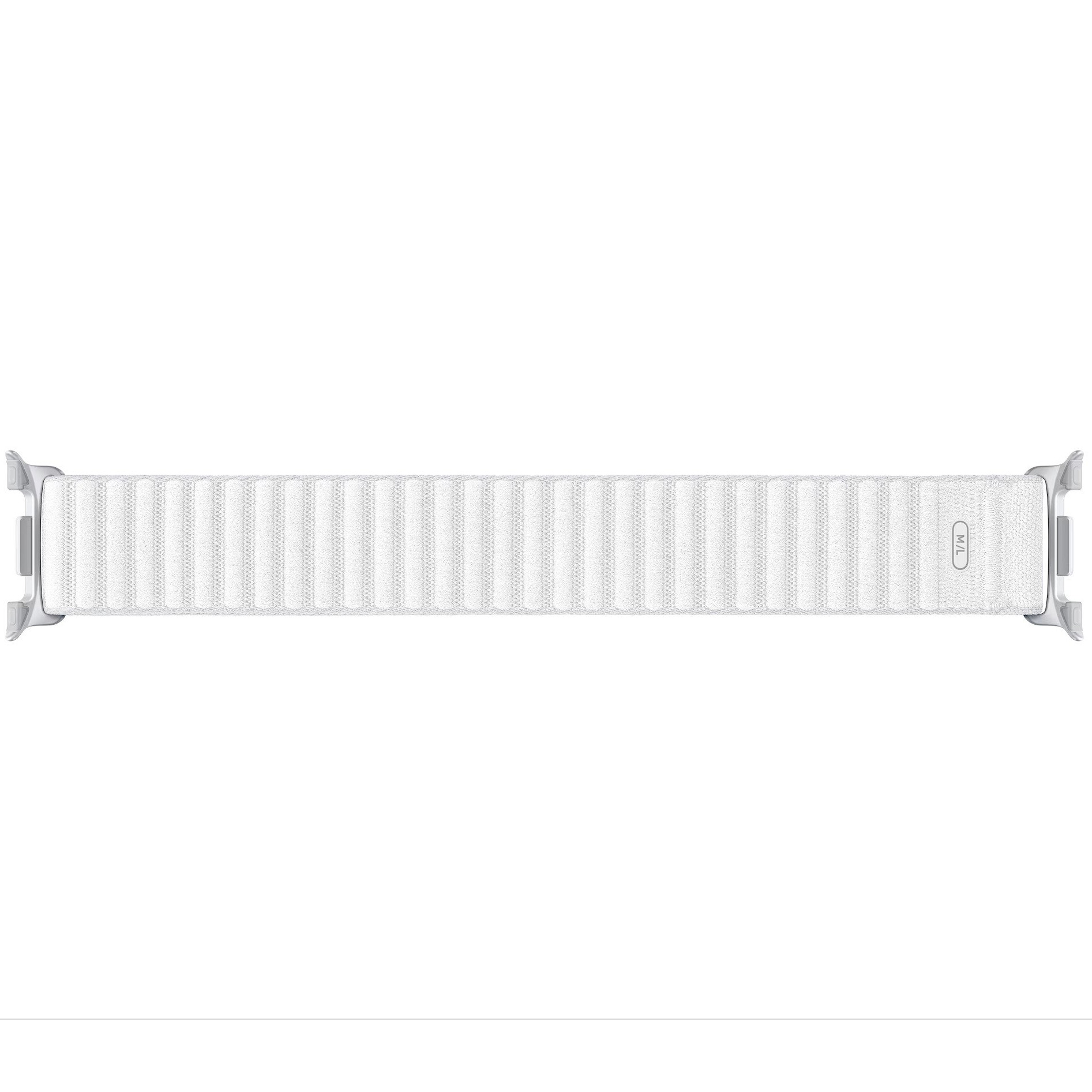 Oryginalny pasek marki Samsung z serii Fabric Band do Samsung Galaxy Watch 8 / 8 Classic, biały. Stylowa opaska M/L na smartwatcha świetnie ozdobi Twój nadgarstek.