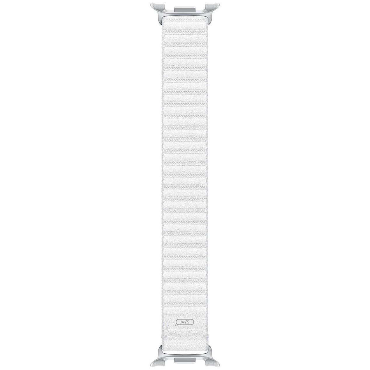Oryginalny pasek marki Samsung z serii Fabric Band do Samsung Galaxy Watch 8 / 8 Classic, biały. Stylowa opaska S/M na smartwatcha świetnie ozdobi Twój nadgarstek.