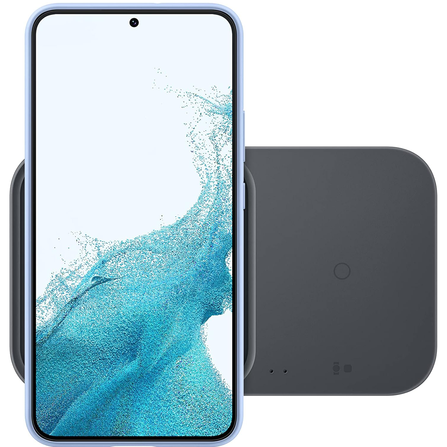 Samsung Wireless Charger Duo, wentylator chłodzący wspiera szybkie ładowanie, ochrona przed przegrzaniem, bezpieczna, czarny