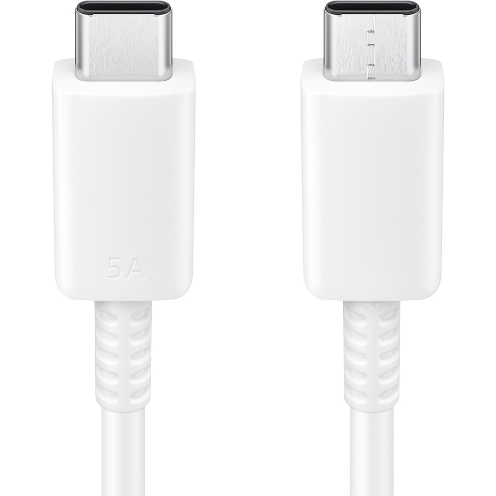 Samsung Data Cable 5A, ergonomiczne podłączanie obustronne USB-C wygodne uporządkowane, biały