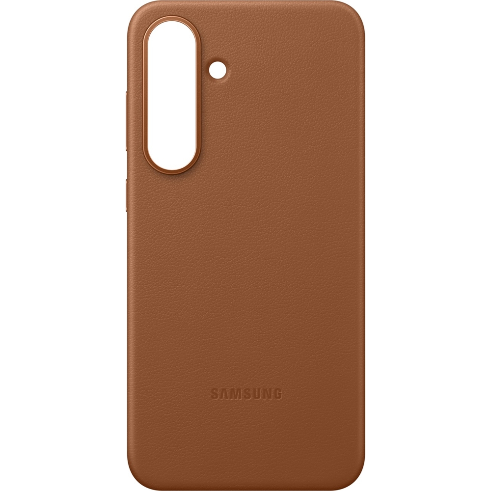 Samsung KindSuit Case do Samsung Galaxy S25 FE, to nowoczesne etui z ekoskóry, eleganckie i minimalistyczne w kolorze brązowym. Doskonale łączy w sobie styl z funkcjonalnością. Jego gładka, przyjemna w dotyku faktura sprawia, że każde użycie to czysta przyjemność. 