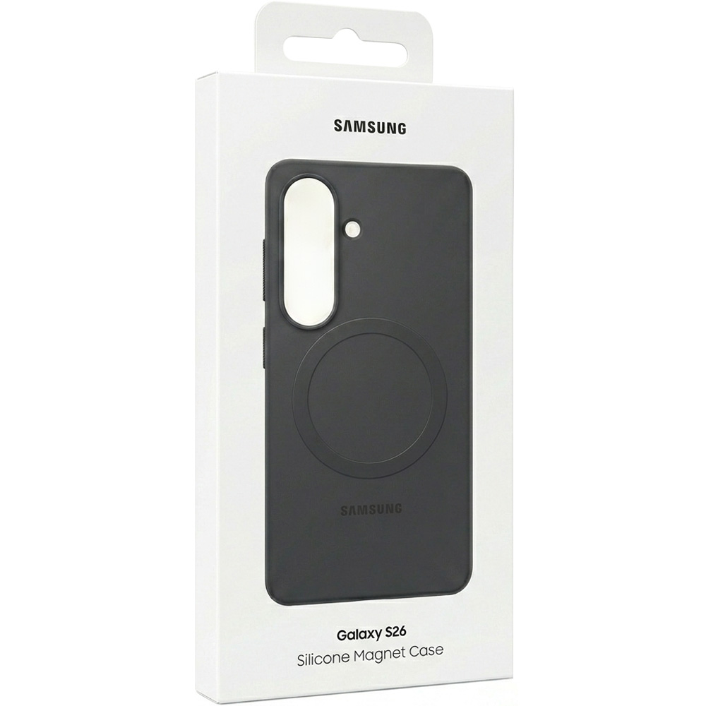 Oryginalne etui Samsung Silicone Magnet Case do Galaxy S26, do MagSafe, czarne