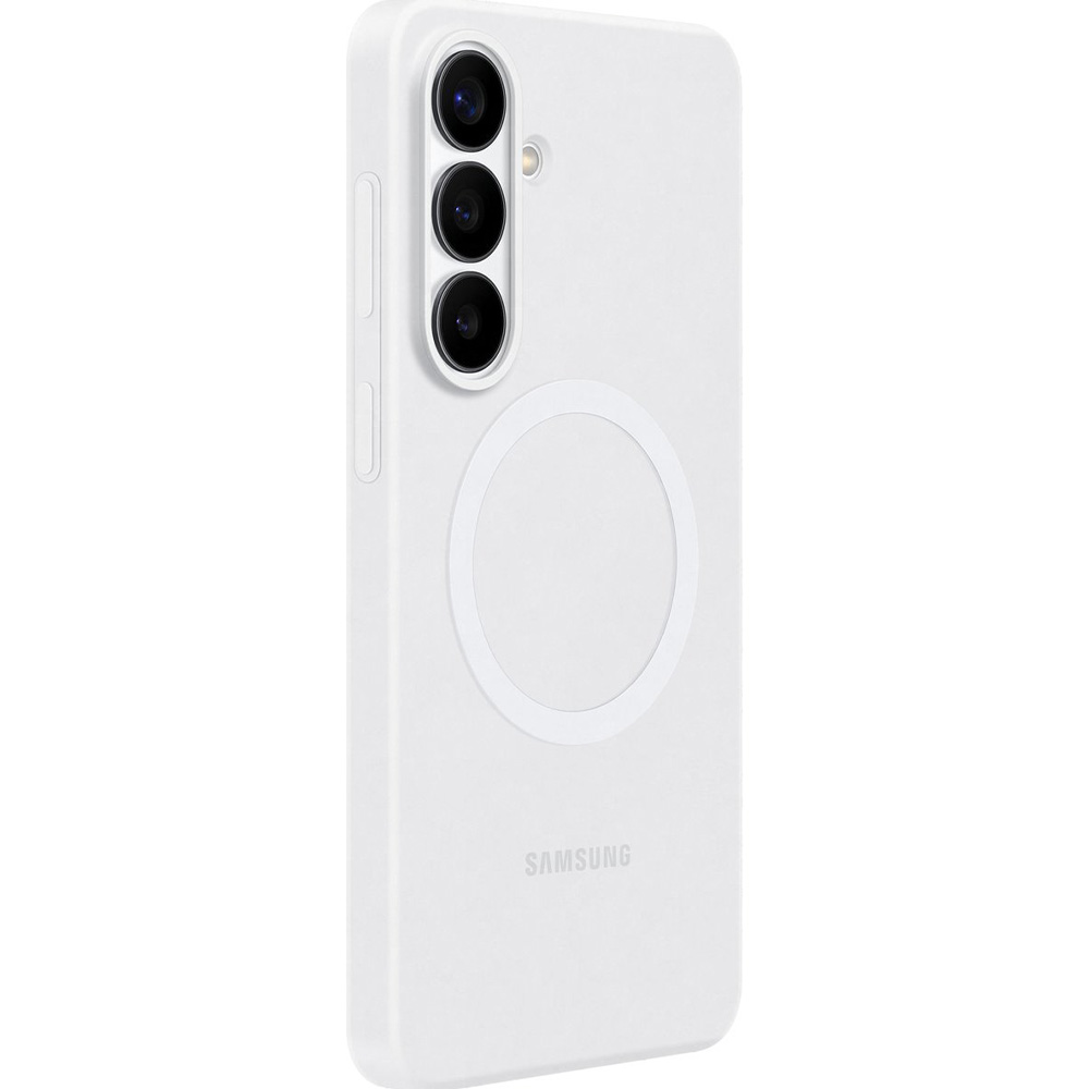 Oryginalne etui Samsung Silicone Magnet Case do Galaxy S26 Plus, do MagSafe, białe
