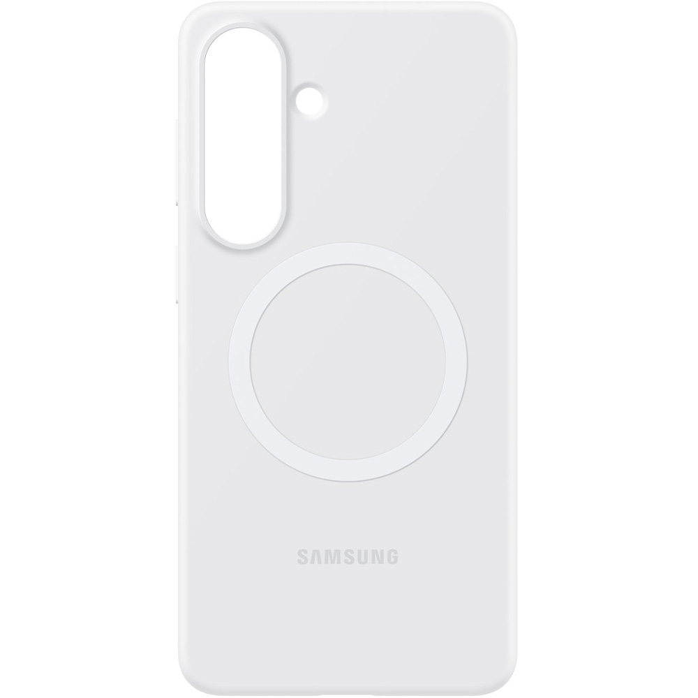 Oryginalne etui Samsung Silicone Magnet Case do Galaxy S26 Plus, do MagSafe, białe