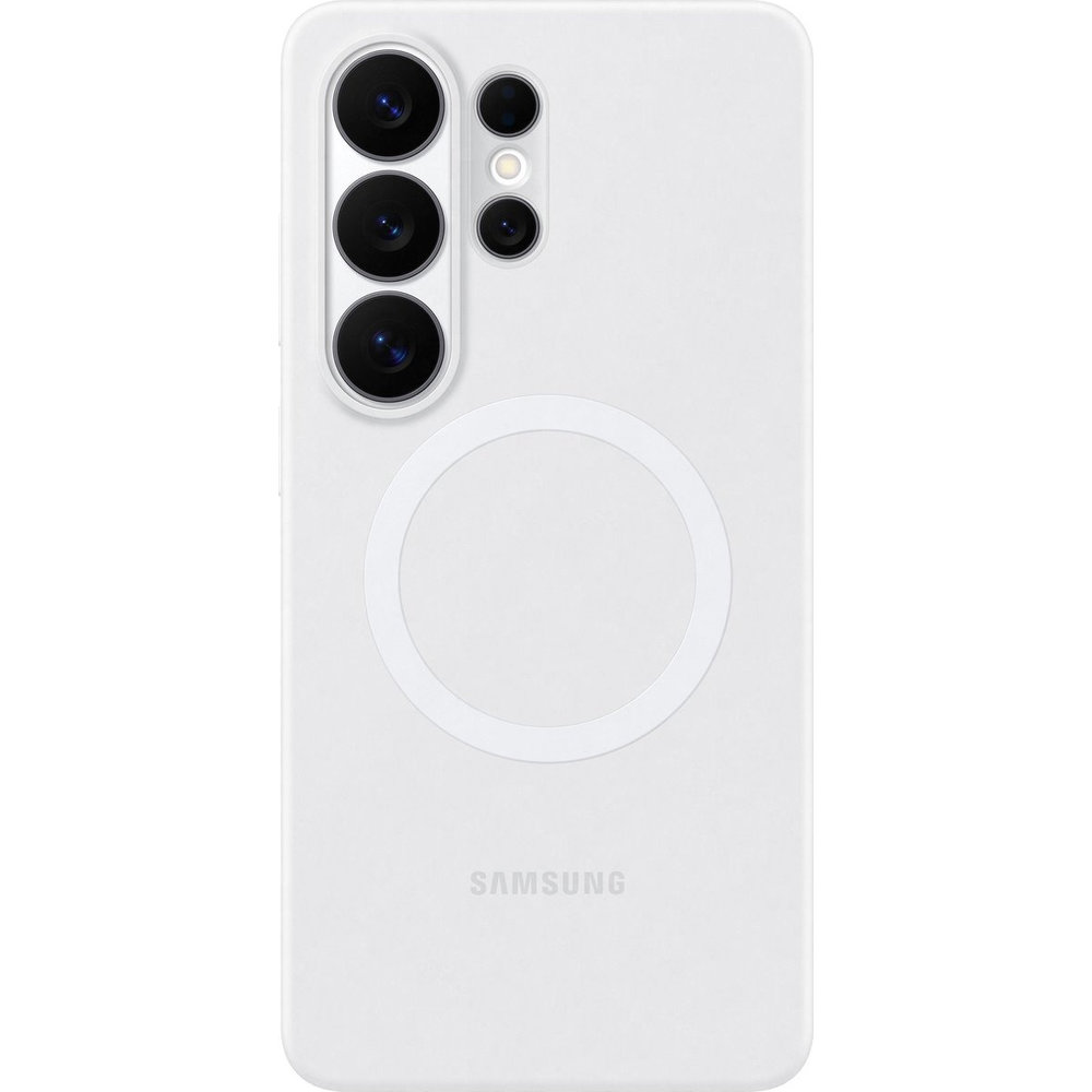 Oryginalne etui Samsung Silicone Magnet Case do Galaxy S26 Ultra, do MagSafe, białe