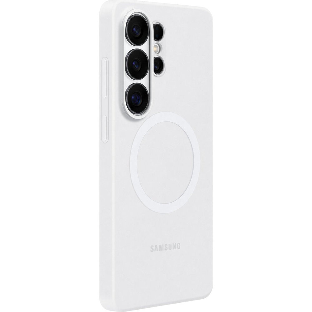 Oryginalne etui Samsung Silicone Magnet Case do Galaxy S26 Ultra, do MagSafe, białe
