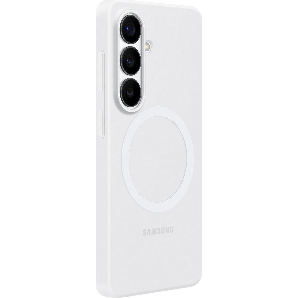 Oryginalne etui Samsung Silicone Magnet Case do Galaxy S26, do MagSafe, białe