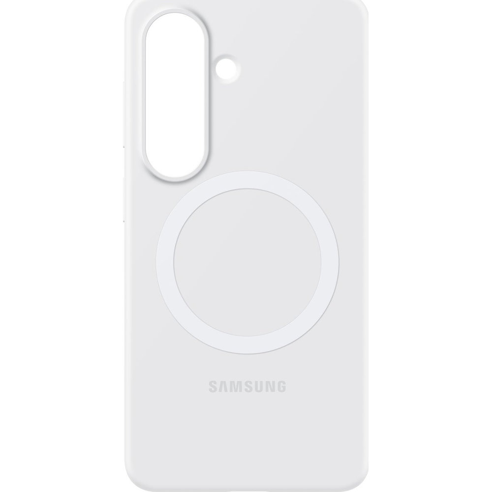 Oryginalne etui Samsung Silicone Magnet Case do Galaxy S26, do MagSafe, białe