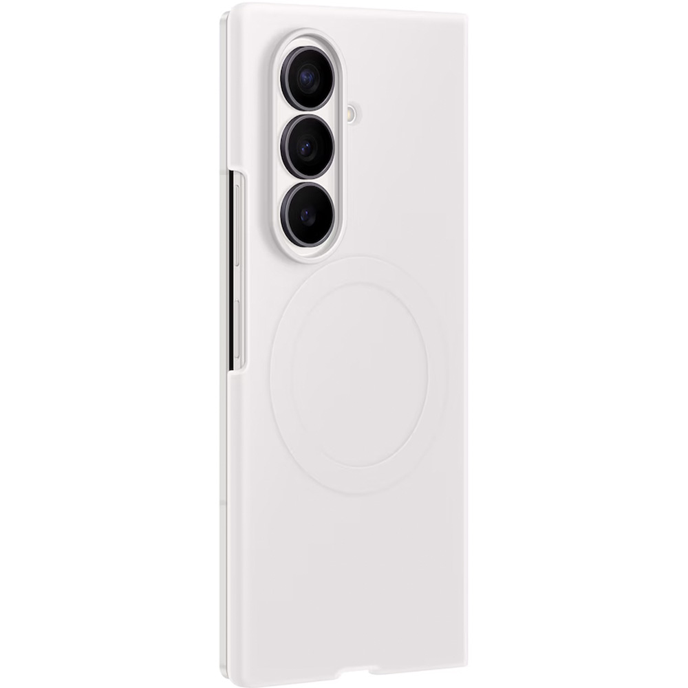 Etui + 2x folia antyrefleksyjna Samsung Silicone Magnet Case do Galaxy Z Fold8 Ultra, do MagSafe, białe