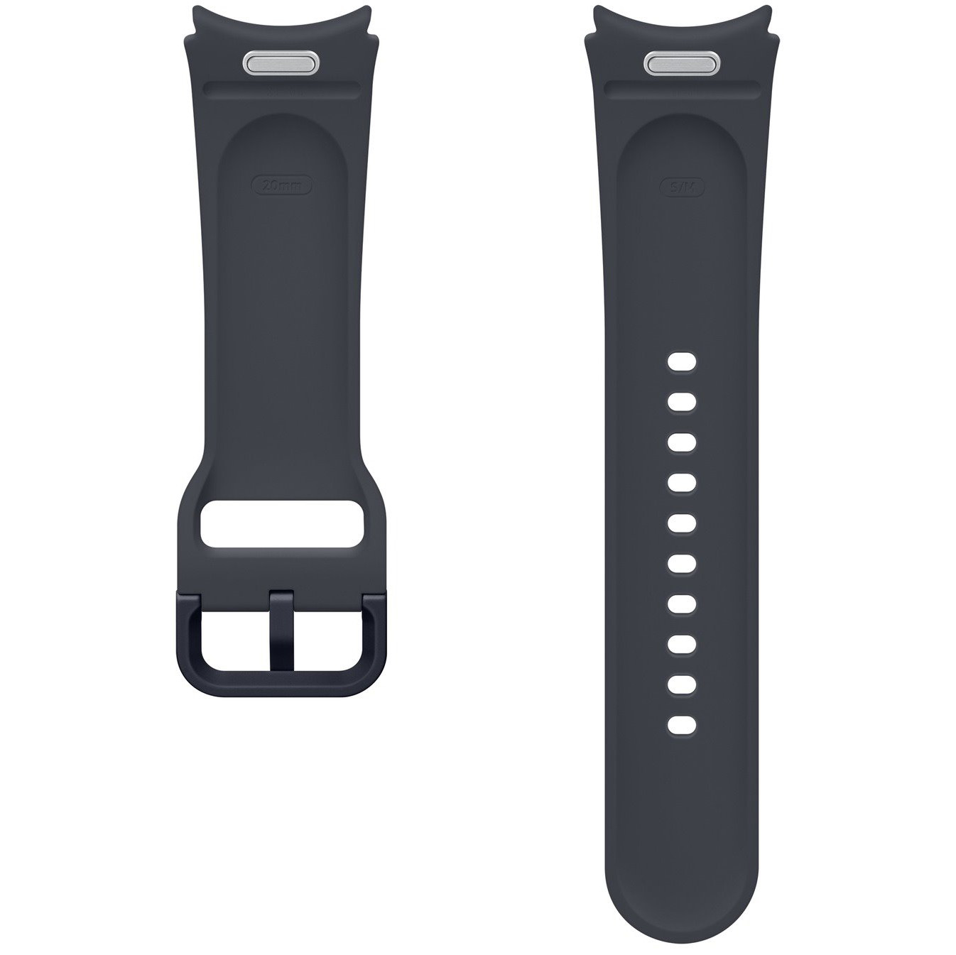 Pasek Samsung do zegarka z serii Sport Band One Click S/M do Samsung Galaxy Watch FE/7/6/6 Classic/5 Pro/5/4/4 Classic, grafitowy