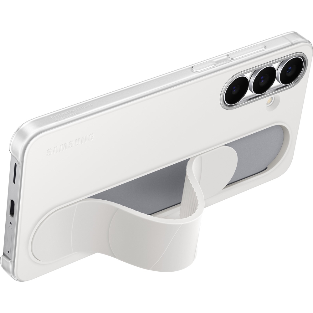 Etui Samsung Silicone Standing Grip Case do Samsung Galaxy S25 FE, białe