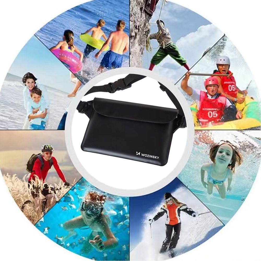 Oryginalna saszetka wodoszczelna od marki Spigen z serii Aqua Shield A620 Universal Waterproof Pouch Bag uniwersalna, czarna.