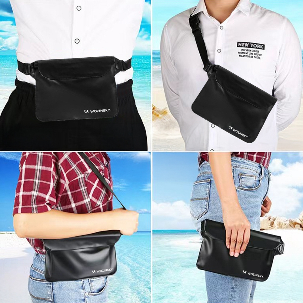 Oryginalna saszetka wodoszczelna od marki Spigen z serii Aqua Shield A620 Universal Waterproof Pouch Bag uniwersalna, czarna.