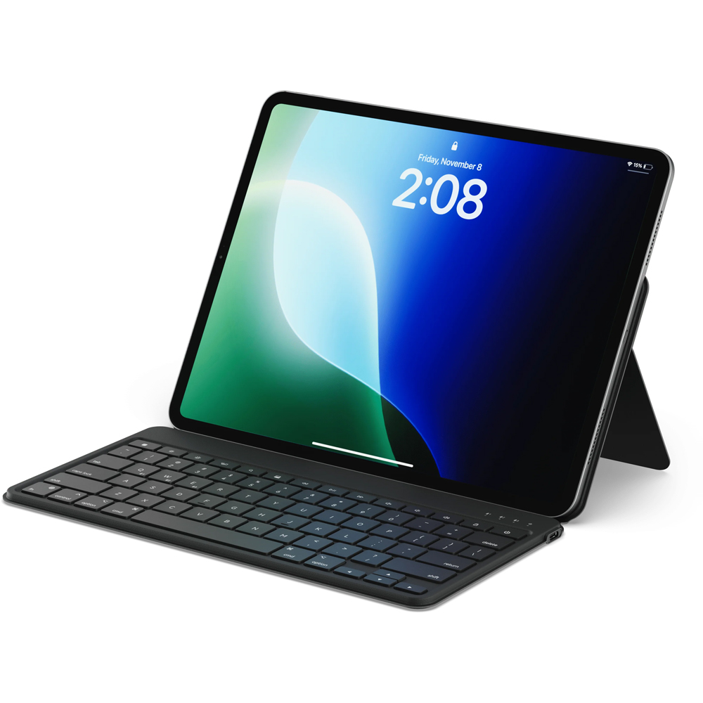 Satechi OnTheGo Keyboard, kompaktowa klawiatura Bluetooth QWERTY mobilna funkcjonalna, czarna