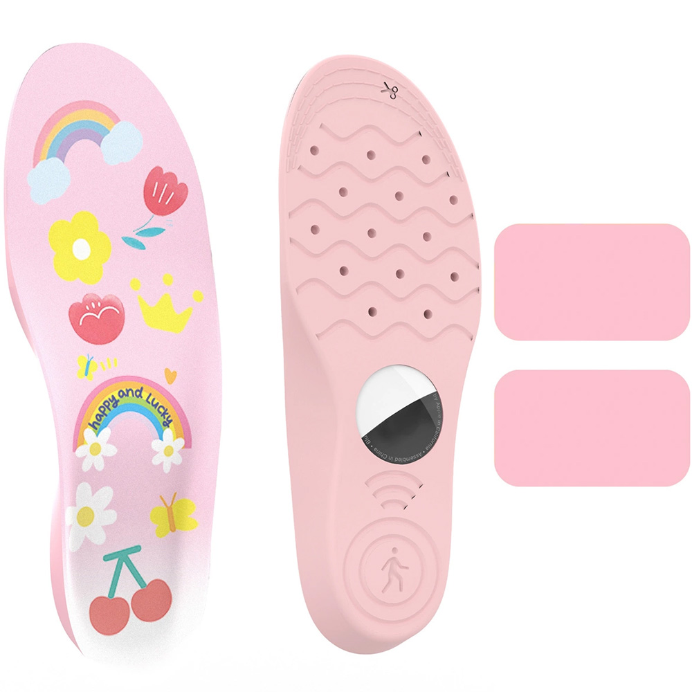 Wkładki do butów z etui Hurtel do Apple AirTag w rozmiarze 175 - 190 mm, różowe