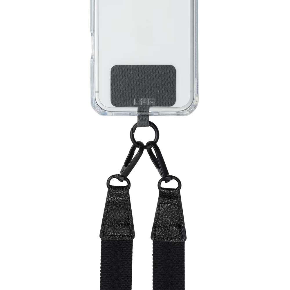 Regulowana smycz crossbody UAG Scout do wygodnego noszenia telefonu, czarny z kolorowymi detalami