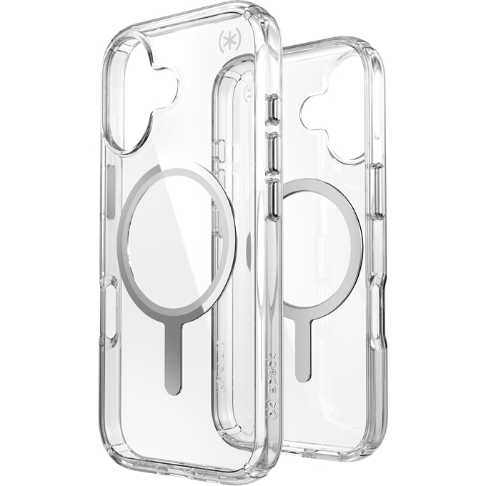 Etui Speck Presidio Perfect-Clear do MagSafe do iPhone 17, przezroczysto-srebrne